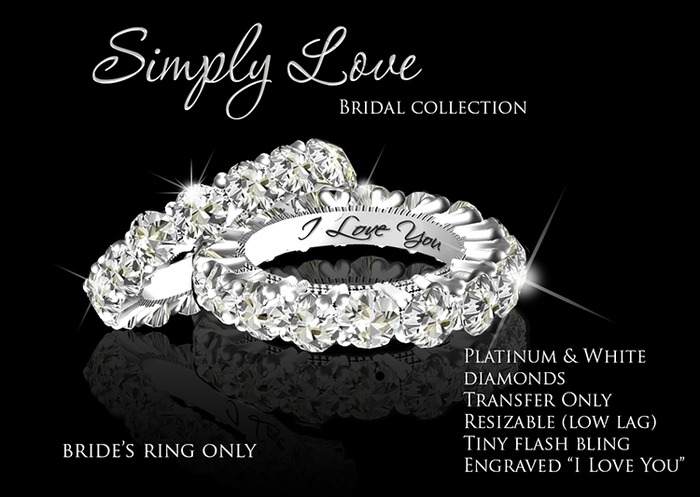 Exquisite Simply Love Bridal Set Platinum