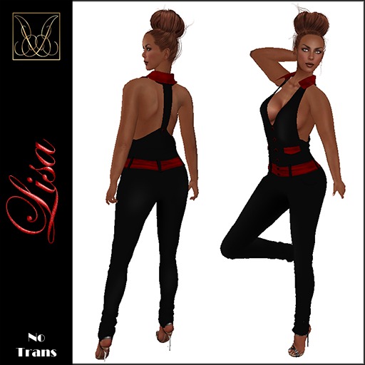 JCD Lisa Red Mesh Jumpsuit