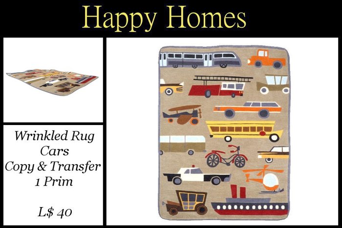 H.Homes ~ Wrinkled Rug ~ Cars