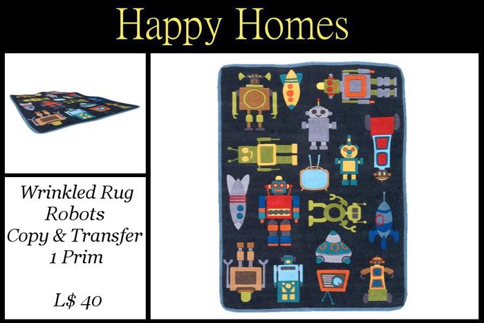 H.Homes ~ Wrinkled Rug ~ Robots