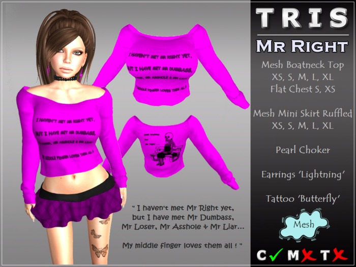 {T R I S} Mr Right Outfit Violet 