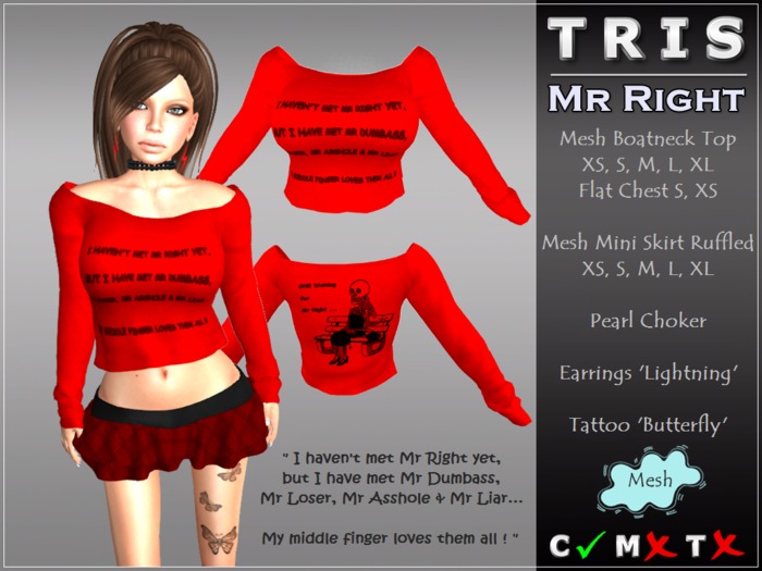 { T R I S } Mr Right Outfit - Red