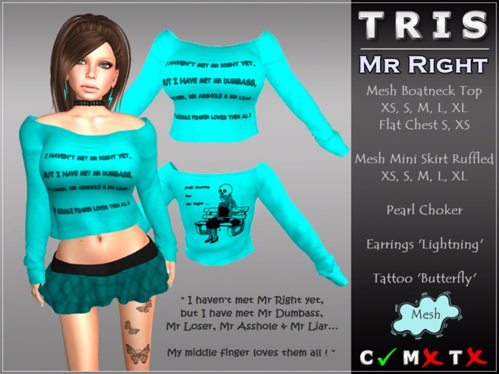 { T R I S } Mr Right Outfit - Turquoise 