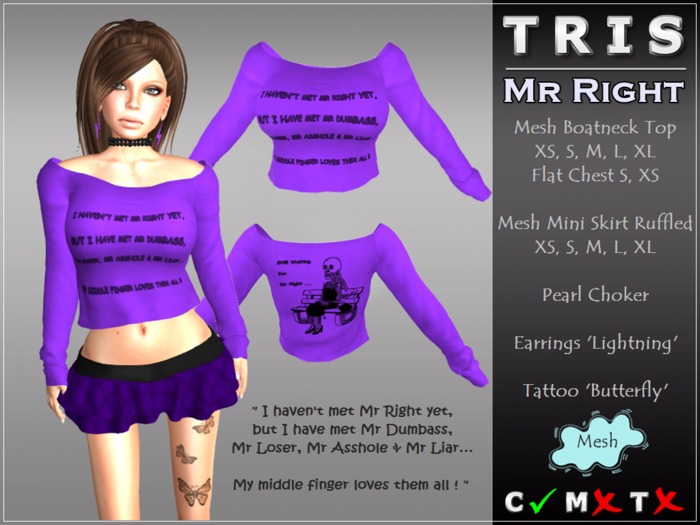 {T R I S}さん右の衣装 - ダークバイオレット