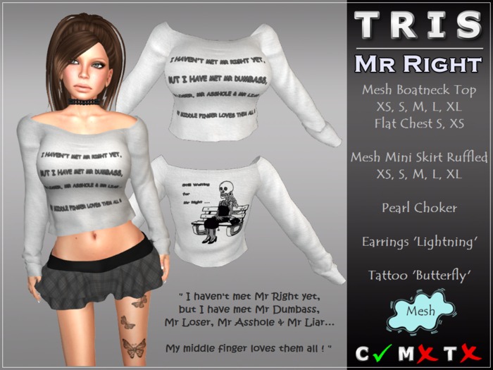 {T R I S} Mr Right Outfit - Blanc