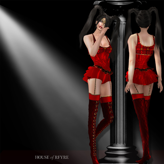 RFYRE PSYCHE MESH CLUB RUBY-  BOOTS INCLUDED [B]