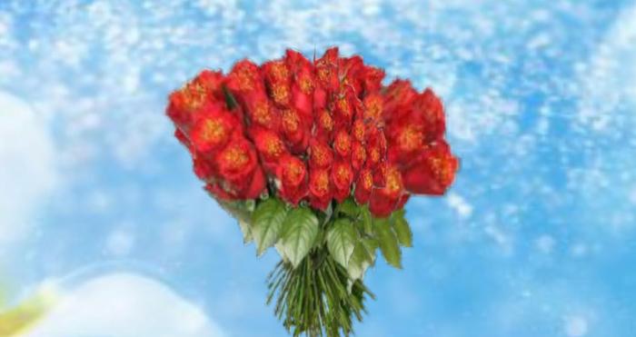 bouquet rose paillette