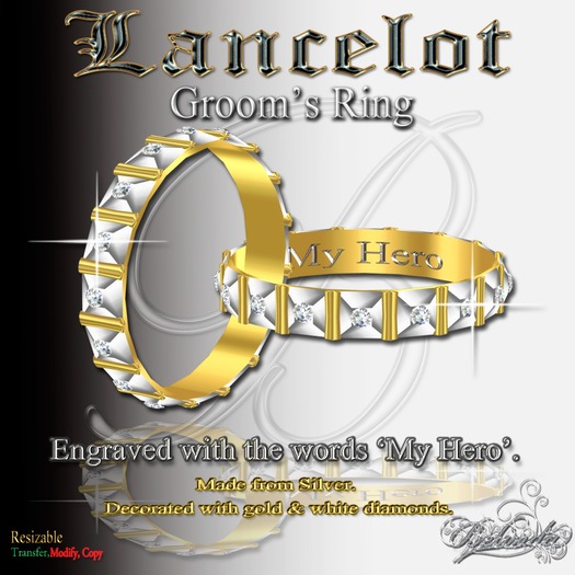 Lancelot - Groom's Ring - Silver/Gold - GB 
