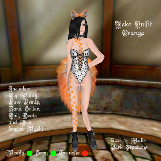 Neko Outfit Orange