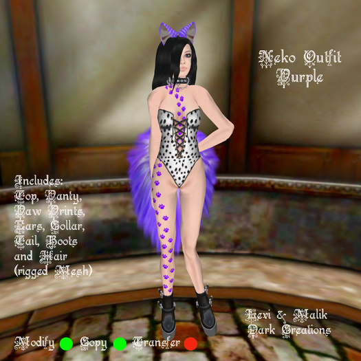 Neko Outfit Purple