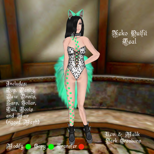 Neko Outfit Teal