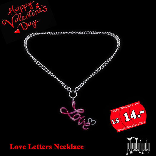MB :. Love Letters Necklace Pink ruby
