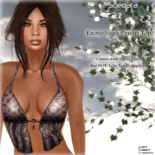 ~Soedara~ Exotic Sang Penari Top {Eggplant Delight}