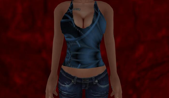 Blue Fractal Tank Top