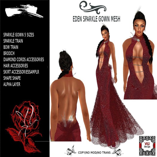 EDEN SPARKLE GOWN MESH