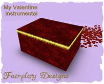 Shimmering Red Embossed Valentine Music Box