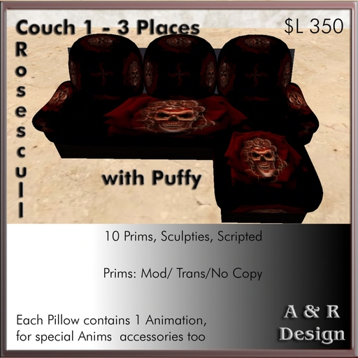 A&R Design - Roseskull Couch 1 (boxed)