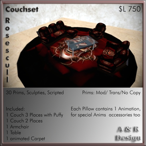 A&R Design - Roseskull Couchset