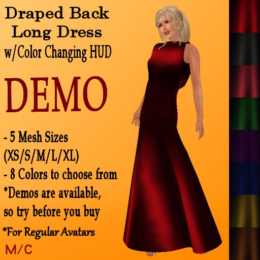 *SRC* V Cut Strapless Gown (V1 DEMO)(Mesh)