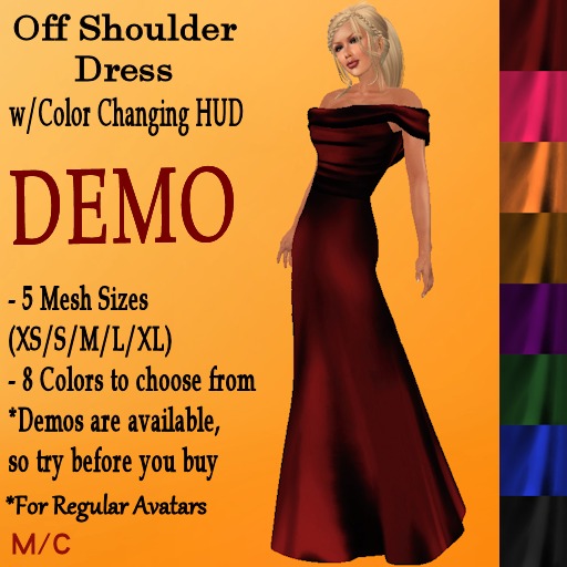 *SRC* Off Shoulder Dress (V1 DEMO)(Mesh)
