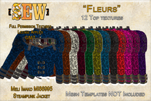 [SEW] Full Perm Textures - Meli Imako MI86995 Steampunk Jacket - Fleur