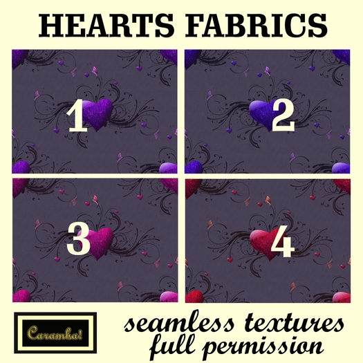 Gothic hearts fabrics- textures pack
