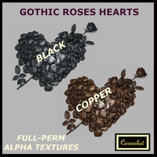 Gothic roses hearts - textures