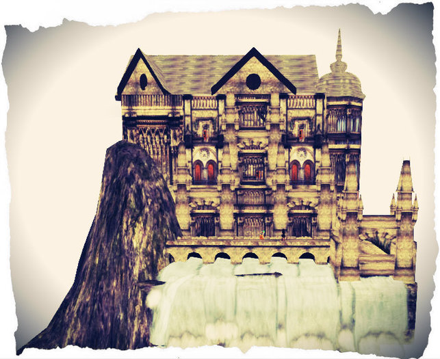 CASTLE waterfall castle