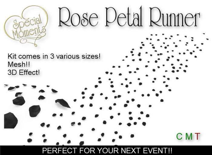Rose Petal Runner (Black) - Mesh! Promo Price!