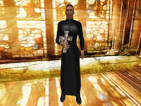 Second Life Marketplace - Priest Black Trim Outfit