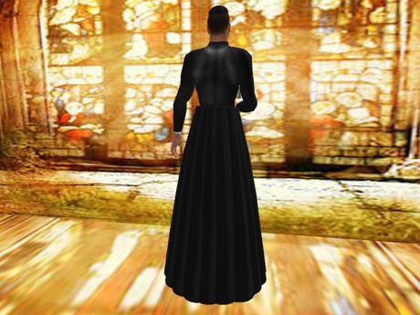 Second Life Marketplace - Priest Black Trim Outfit