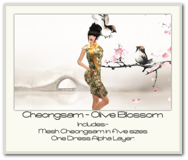 .::Tinkerbox::. Cheongsam Green Gold Leaf