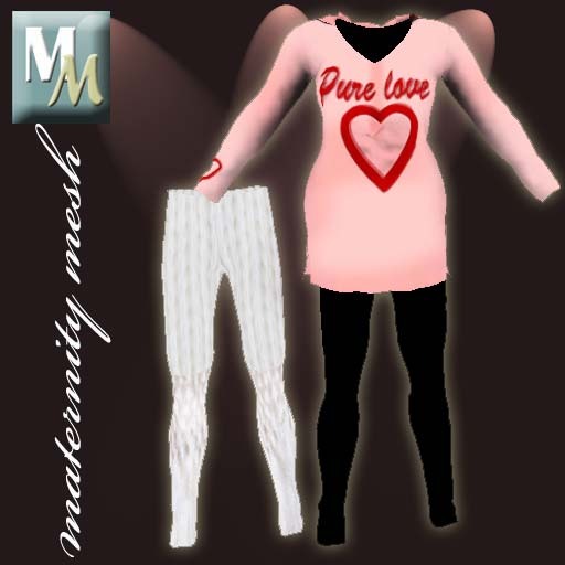 Maternity Love was in the ait mesh top w /leggins