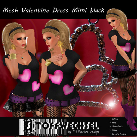 [Stoffwechsel] *Mesh* Valentine Dress Mimi black