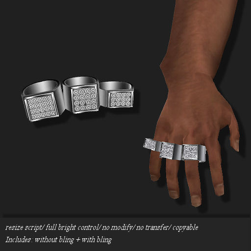 RING THREE-COB PLATINUM            -RYCA-