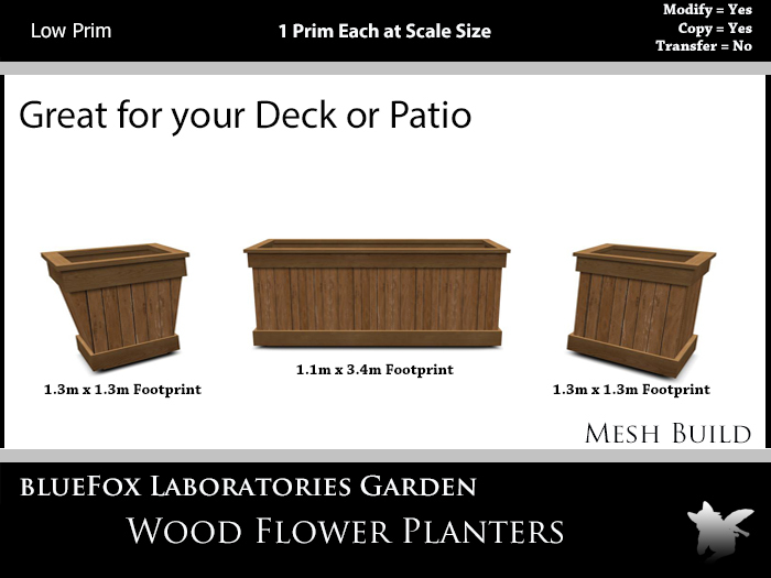 blueFox Laboratories - Wood Planters Package
