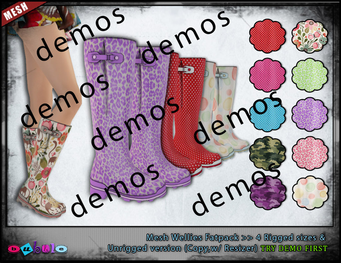 [ bubble ] Mesh Wellies DEMOS