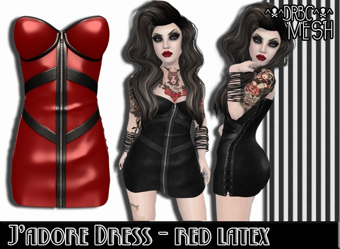 ::drbc:: j'adore dress - red latex [BOXED]