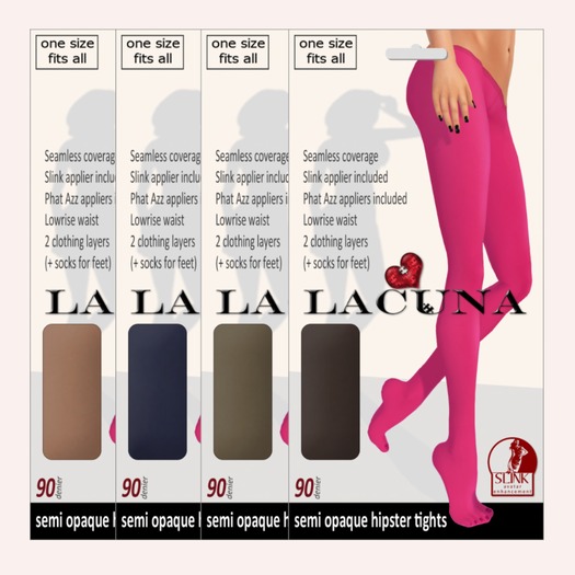 *LACUNA* Semi Opaque Hipster Tights - Set 2