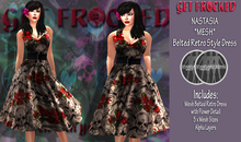 KRISTA *MESH* Evening Gown RED