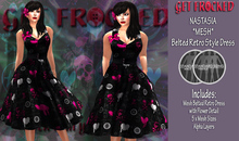 KRISTA *MESH* Evening Gown RED