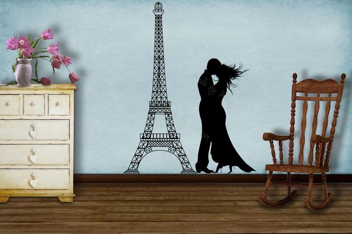 Paris Kiss Wall Sticker
