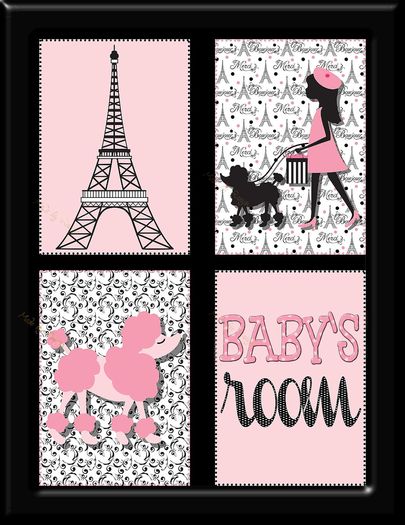 Paris Baby's Room Wall Art