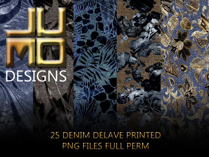 .:JUMO:. Denim Delave Printed