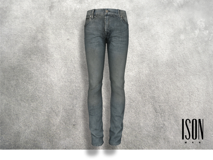 ISON MAN - basic denim skinny (teal)