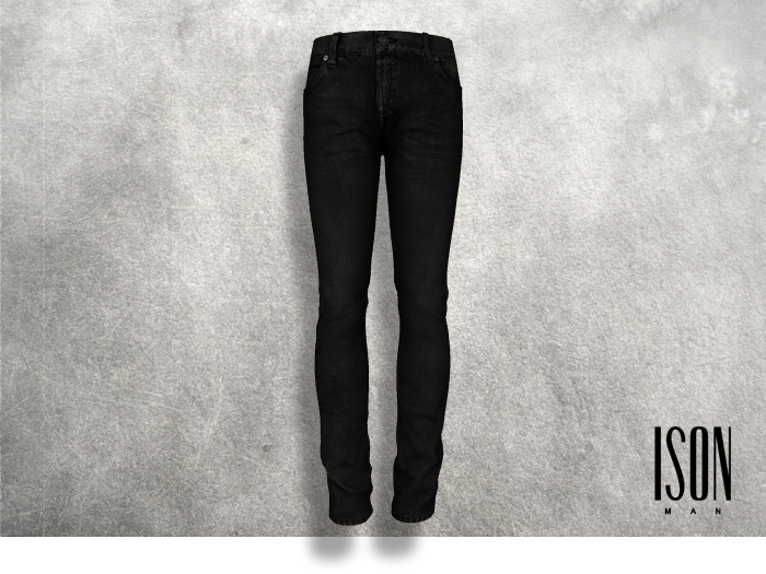 ISON MAN - basic denim skinny (black)