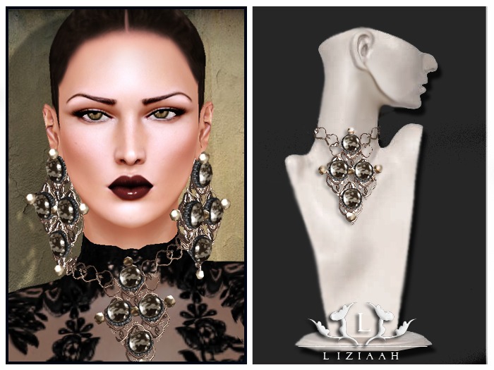 [LIZ] Cecilia crystal necklace