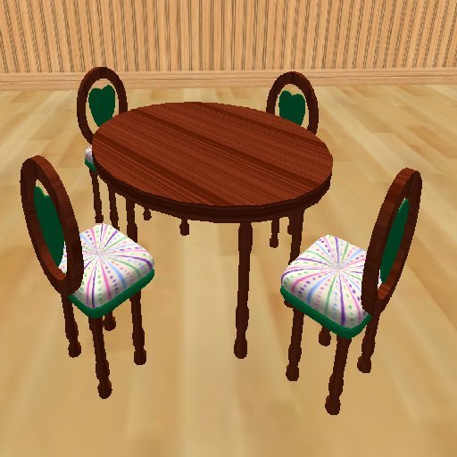 Child's Dining room table and chairs animated!