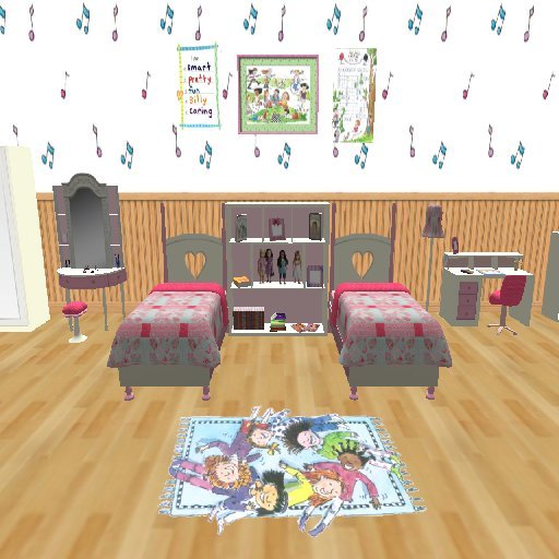 American girl bedroom whitewood and pink