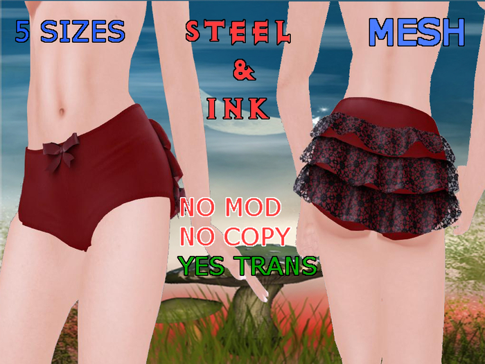 Red Lace Frilled Panties